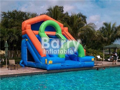 Outdoor Inflatable Slide Pool Kids , Inflatable Pool Slide For Backyard BY-WS-085